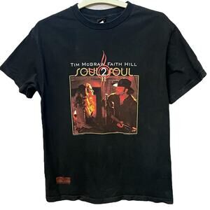 Y2K Tim Mcgraw Faith Hill Soul 2 Soul Tour Concert Tshirt Medium Short Sleeve